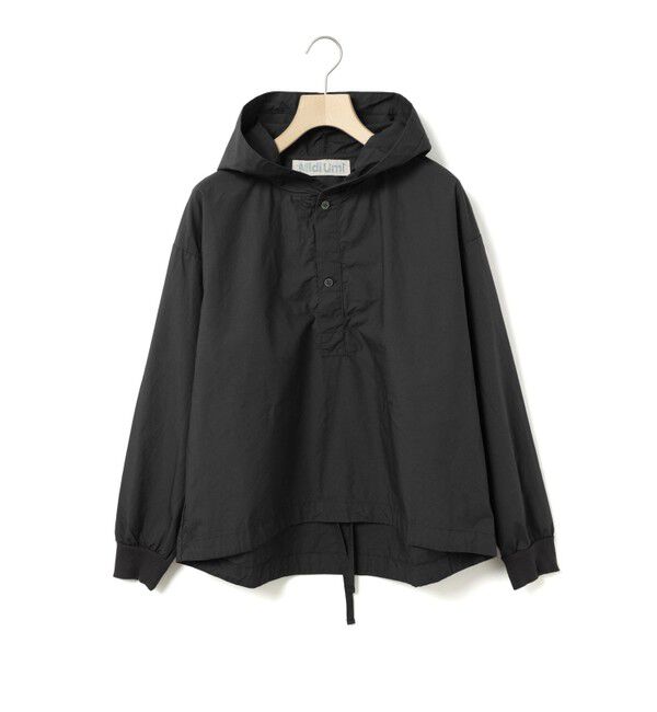 MidiUmi「MidiUmi フード付きプルオーバーシャツ」|シャツ・ブラウス|ブラック