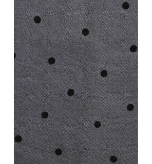 mizuiro ind「mizuiro ind フロッキードットプリントシャツ」|シャツ・ブラウス|