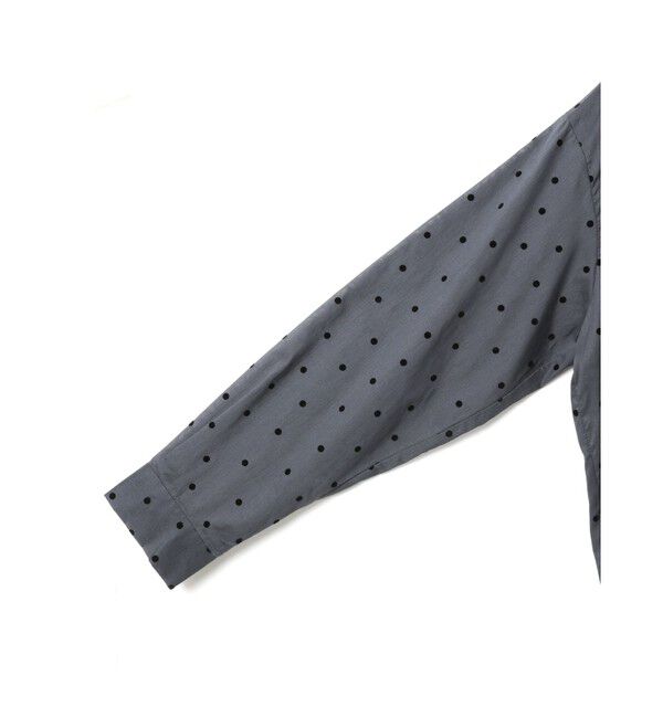 mizuiro ind「mizuiro ind フロッキードットプリントシャツ」|シャツ・ブラウス|