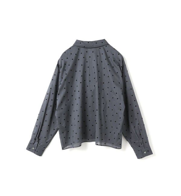 mizuiro ind「mizuiro ind フロッキードットプリントシャツ」|シャツ・ブラウス|