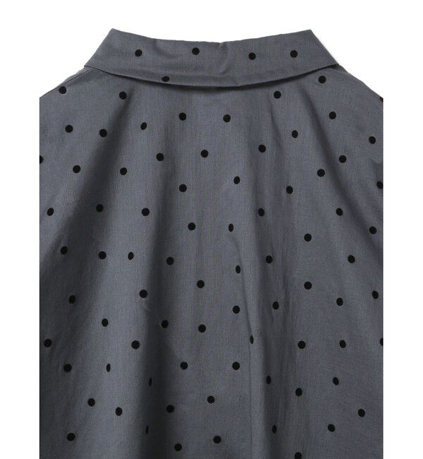 mizuiro ind「mizuiro ind フロッキードットプリントシャツ」|シャツ・ブラウス|