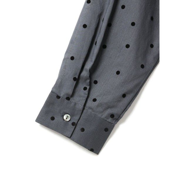 mizuiro ind「mizuiro ind フロッキードットプリントシャツ」|シャツ・ブラウス|