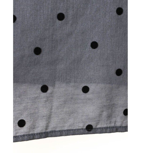 mizuiro ind「mizuiro ind フロッキードットプリントシャツ」|シャツ・ブラウス|