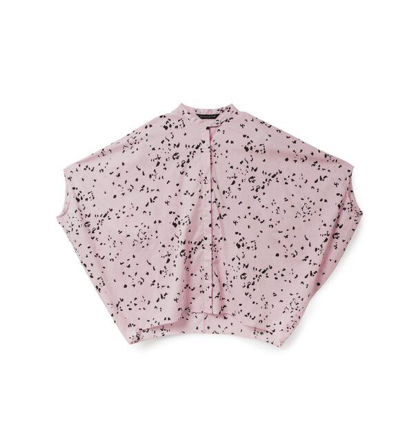 mizuiro ind「mizuiro ind プリントスタンドカラーコクーンシャツ」|シャツ・ブラウス|