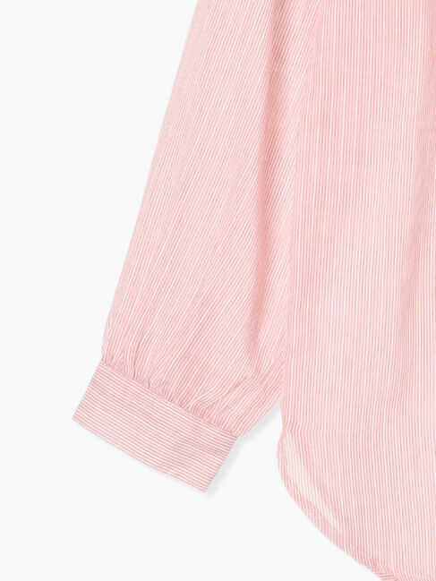 Lugnoncure「先染めストライプフリル衿シャツ」|シャツ・ブラウス|