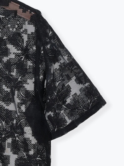 Te chichi「オーガンジー刺繍ハーフスリーブシャツ」|シャツ・ブラウス|