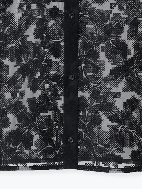 Te chichi「オーガンジー刺繍ハーフスリーブシャツ」|シャツ・ブラウス|