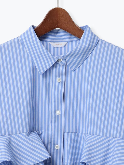 Te chichi「フリルクロップトハーフスリーブシャツ」|シャツ・ブラウス|