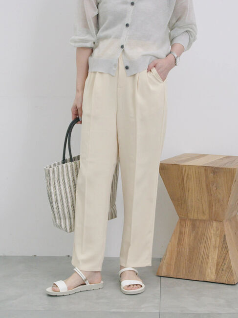 Samansa Mos2 blue「【接触冷感】マルチスタイルテーパードパンツ」|その他|