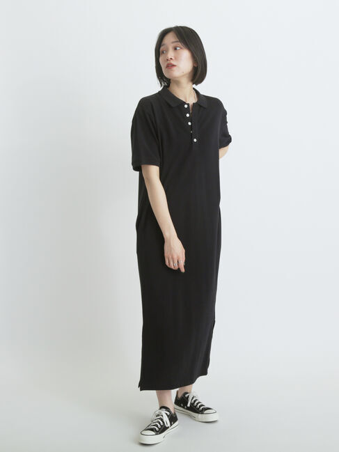 sm2rhythm「カノコポロワンピース」|ワンピース|ブラック