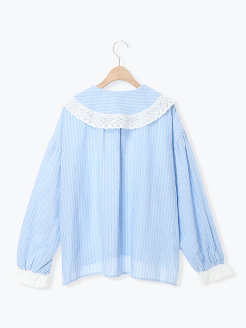 Samansa Mos2「【2WAY】レースBig襟取り外しブラウス」|シャツ・ブラウス|