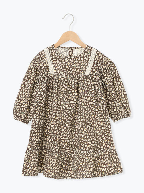 Samansa Mos2 Lagom「花柄ワンピース」|ワンピース|ブラウン