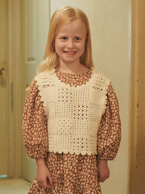 Samansa Mos2 Lagom「クロシェ風ニットベスト」|ダウンベスト・ベスト|