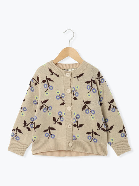 Samansa Mos2 Lagom「花柄ジャカードカーディガン」|カーディガン|