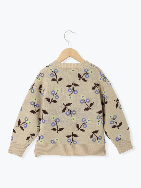 Samansa Mos2 Lagom「花柄ジャカードカーディガン」|カーディガン|