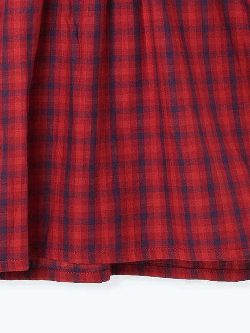 Samansa Mos2 Lagom「チェックフリル衿ワンピース」|ワンピース|