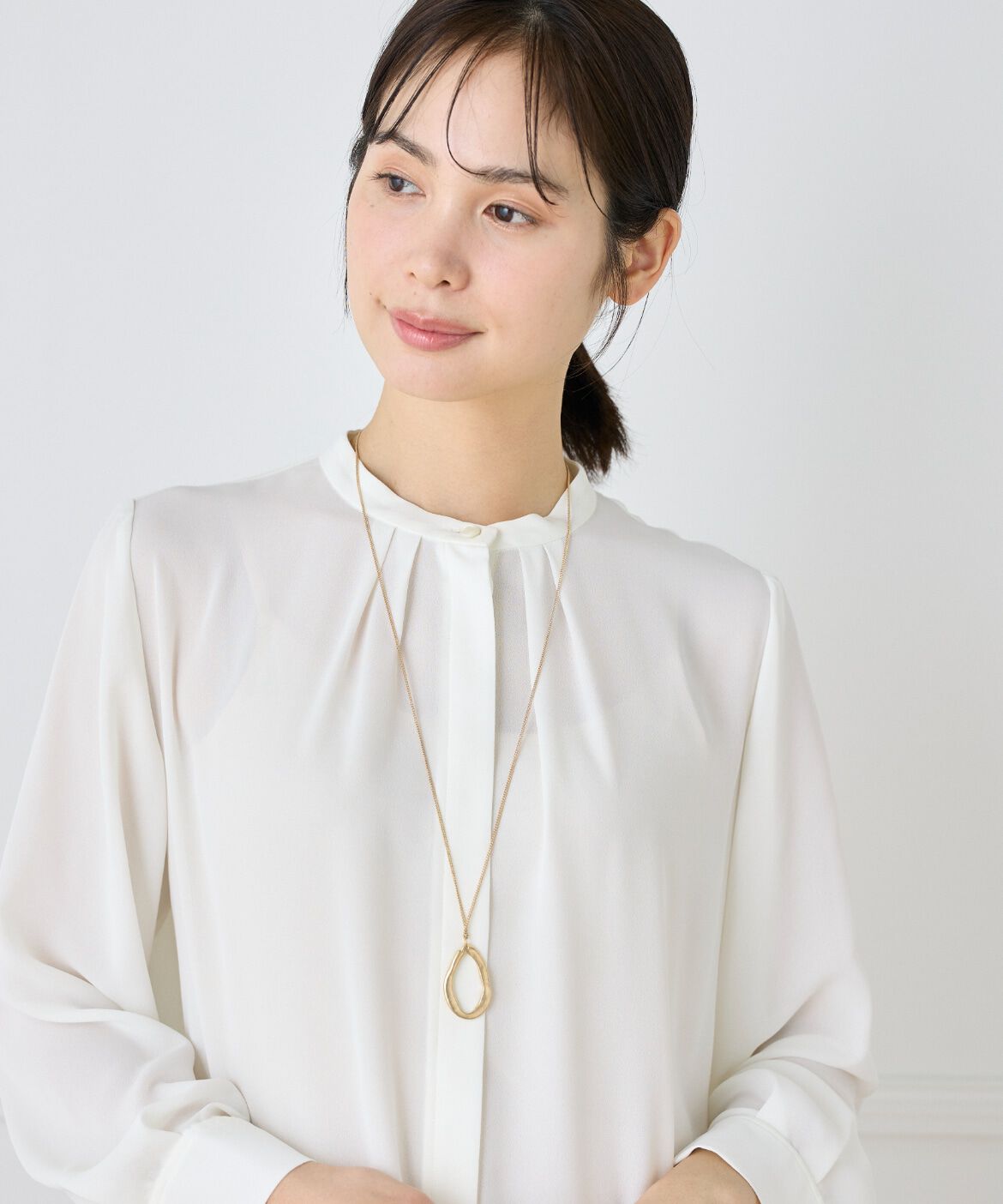 7-IDconcept.「ループモチーフネックレス」|ネックレス|ゴールド1