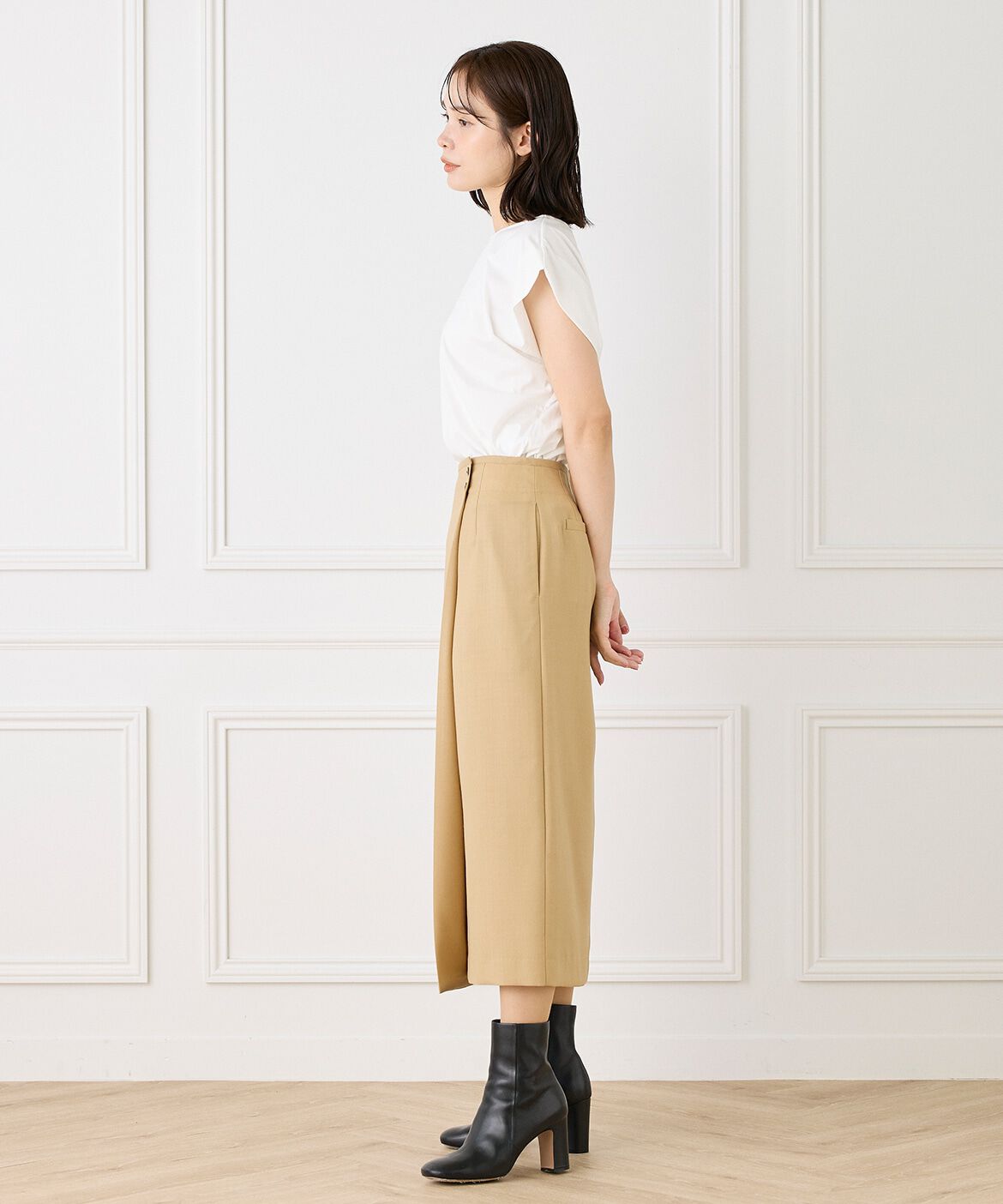 INED「ショートスリーブコクーントップス」|Tシャツ・カットソー|