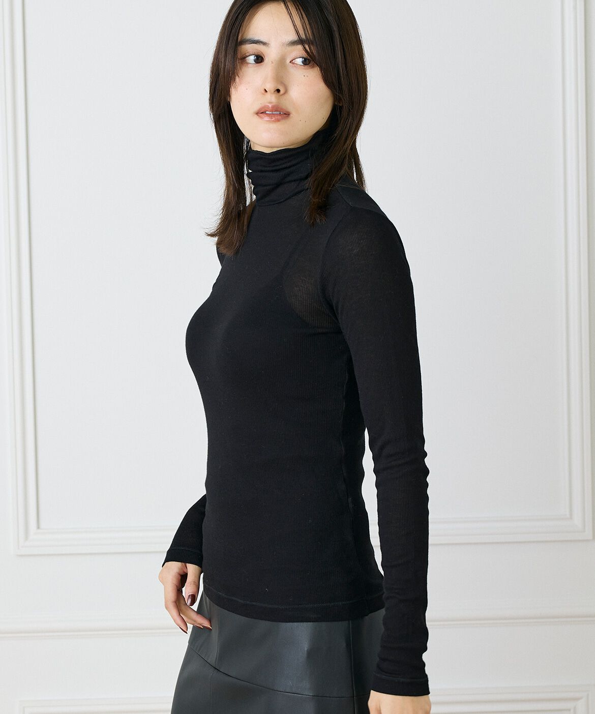 INED「ハイネックロングTシャツ」|Tシャツ・カットソー|