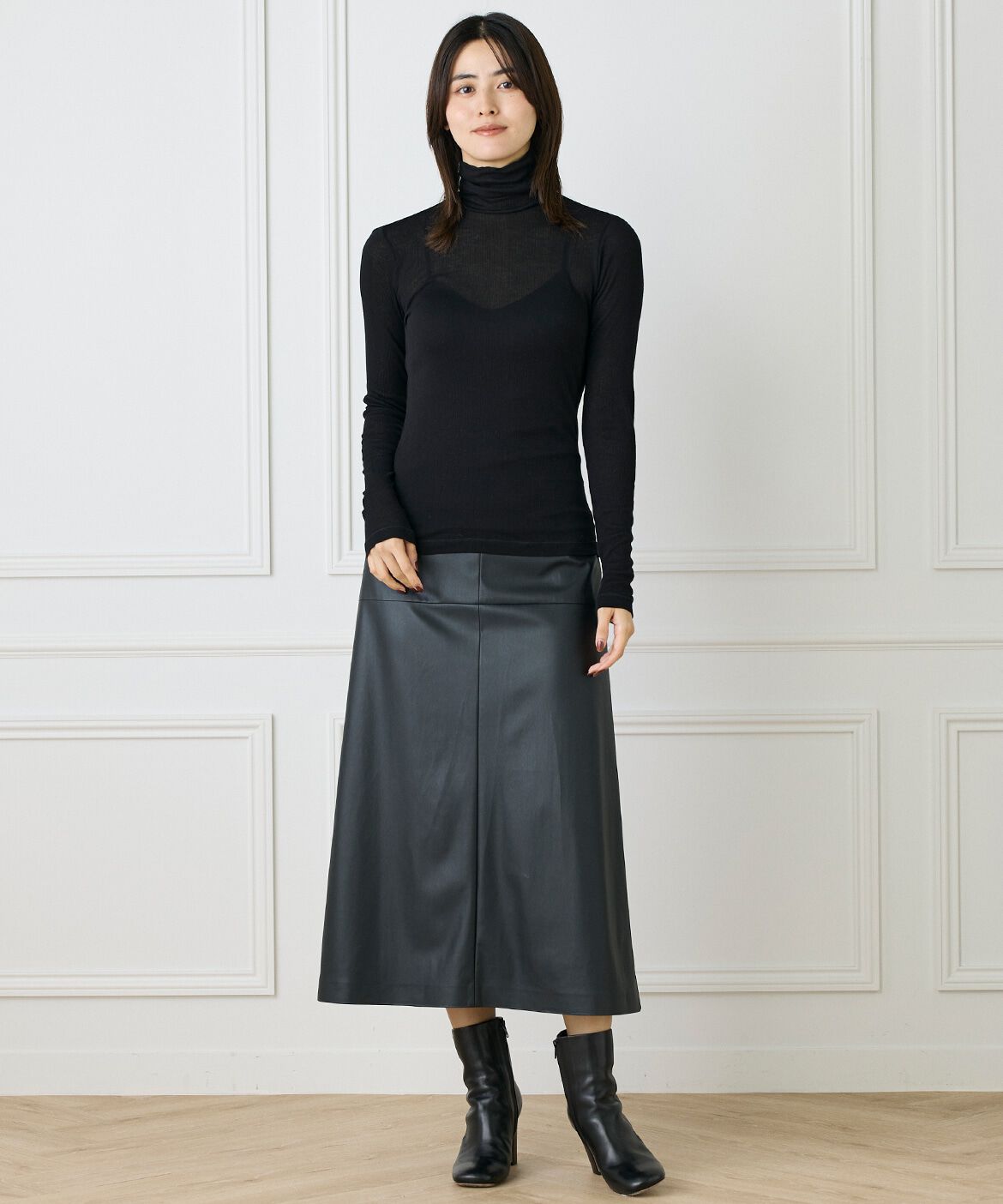 INED「ハイネックロングTシャツ」|Tシャツ・カットソー|