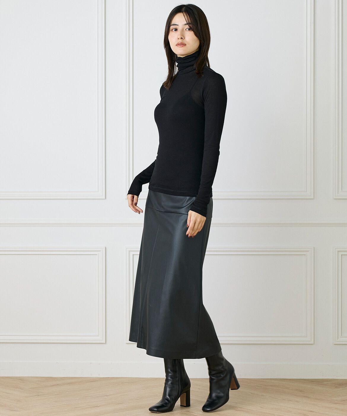 INED「ハイネックロングTシャツ」|Tシャツ・カットソー|