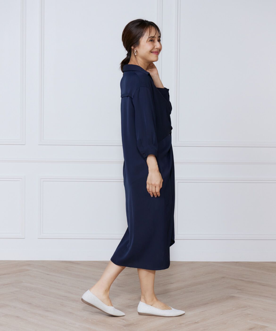 ef-de Black「サテンツイストワンピース」|ワンピース|