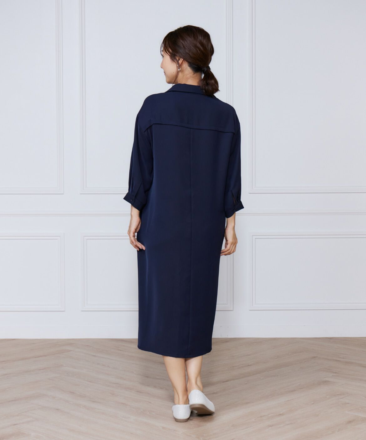 ef-de Black「サテンツイストワンピース」|ワンピース|