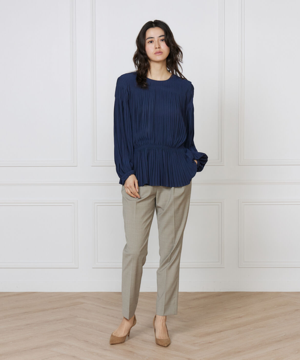 la veille by SUPERIOR CLOSET「プリーツブラウス　」|シャツ・ブラウス|