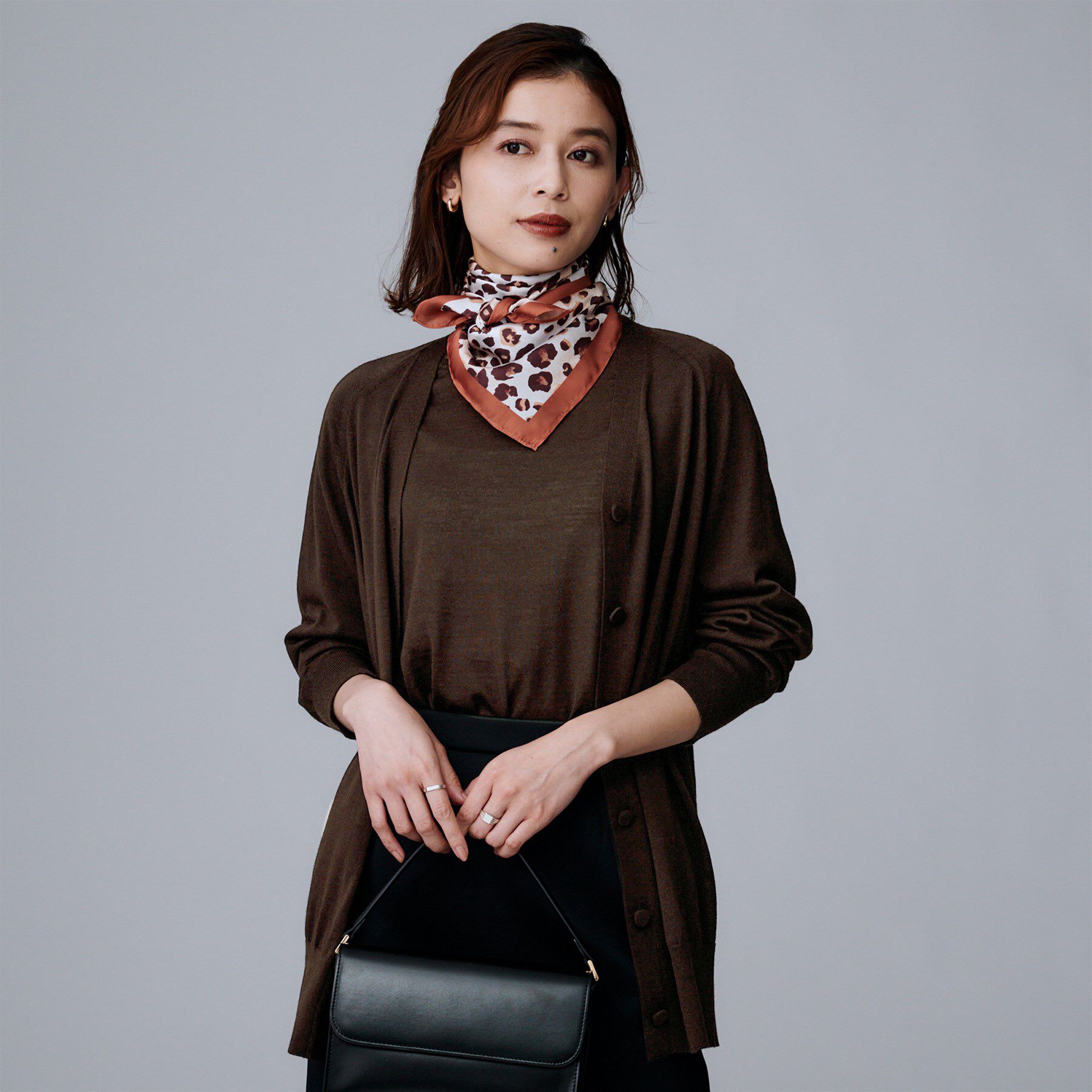 UNTITLED「【アンサンブル可/六分袖/洗える】ウールシルクニット」|ニット・セーター|