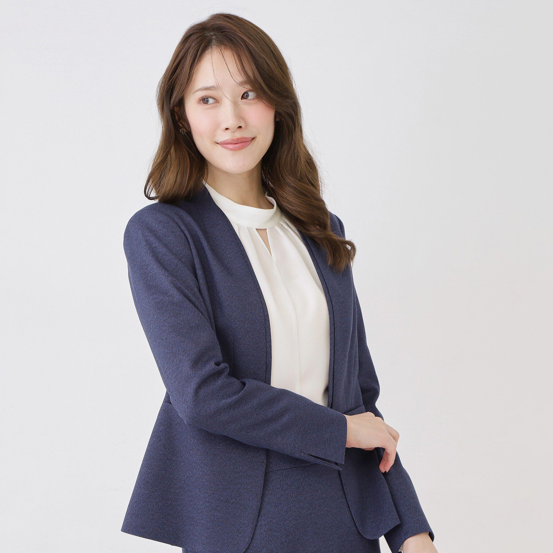 COUP DE CHANCE「【手洗い可／日本製／一枚着／ジャケットイン】ネックデザインブラウス」|シャツ・ブラウス|