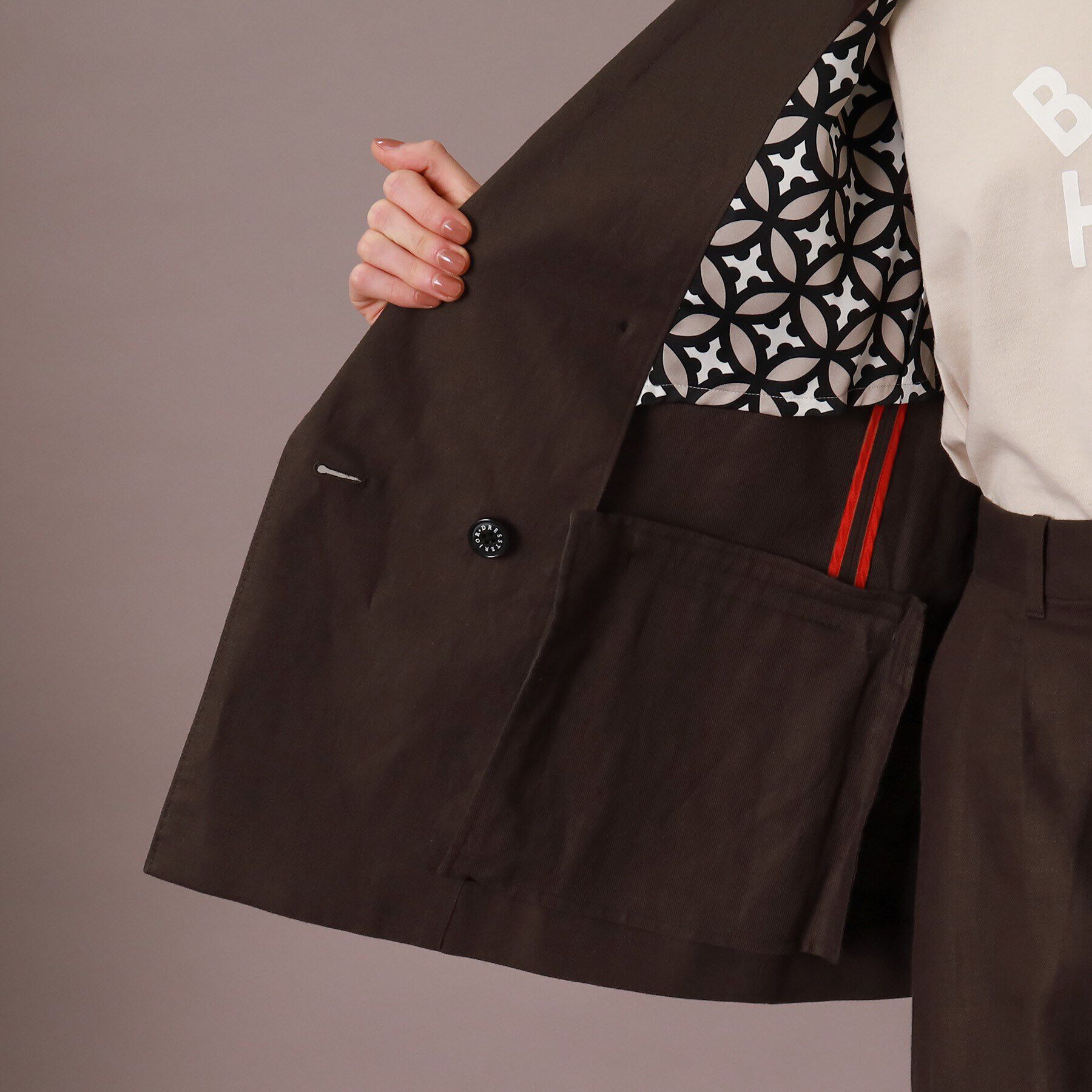 DRESSTERIOR「【CLASSY.5月号掲載】【セットアップ可】コットンリネンダブルジャケット」|テーラードジャケット|