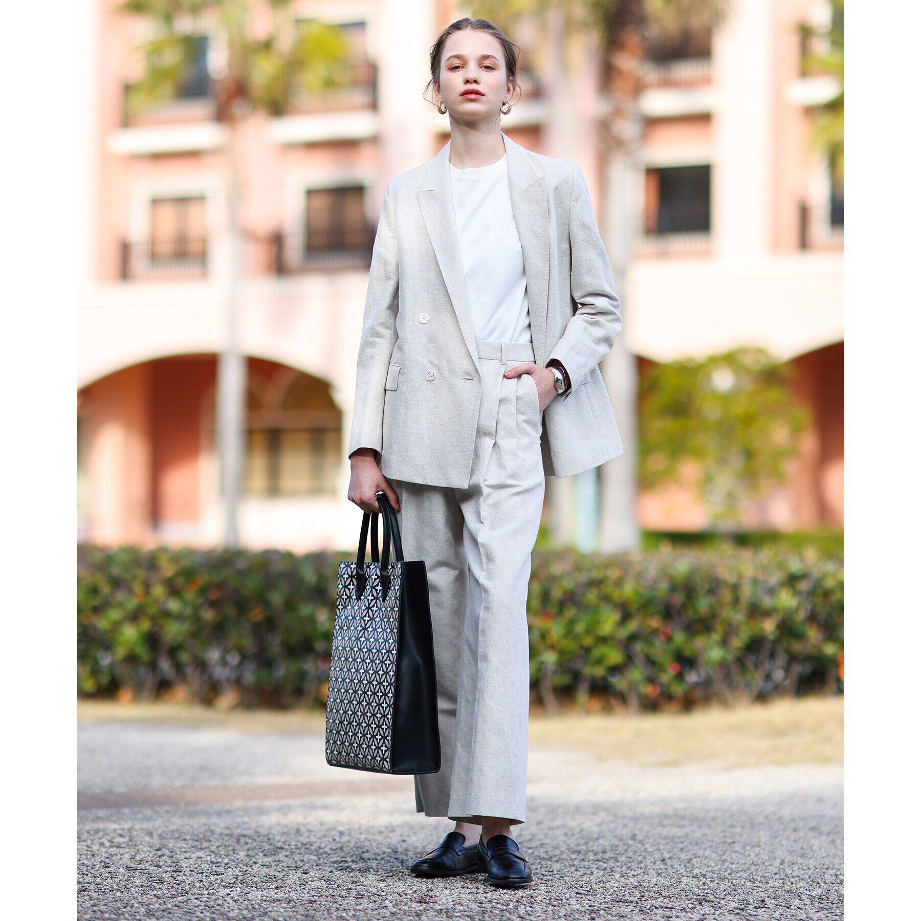 DRESSTERIOR「【CLASSY.5月号掲載】【セットアップ可】コットンリネンダブルジャケット」|テーラードジャケット|