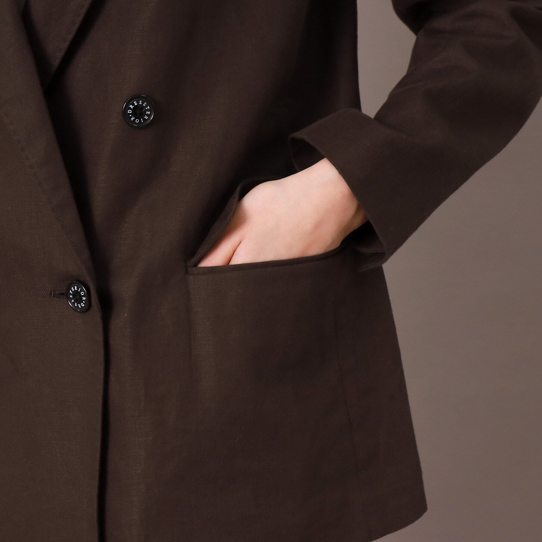 DRESSTERIOR「【CLASSY.5月号掲載】【セットアップ可】コットンリネンダブルジャケット」|テーラードジャケット|