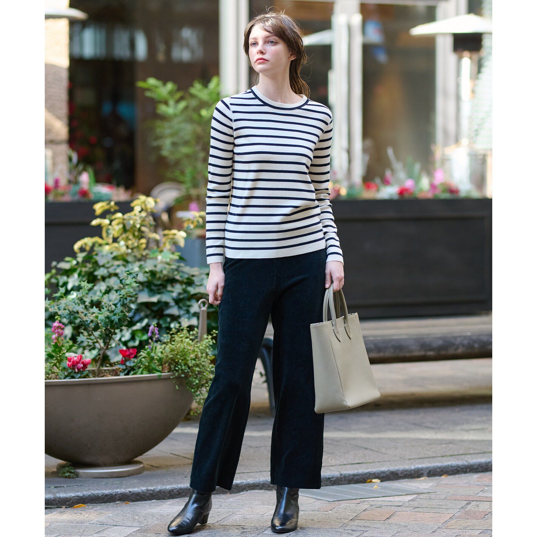 DRESSTERIOR「ストレッチフルニードルプルオーバーニット」|ニット・セーター|