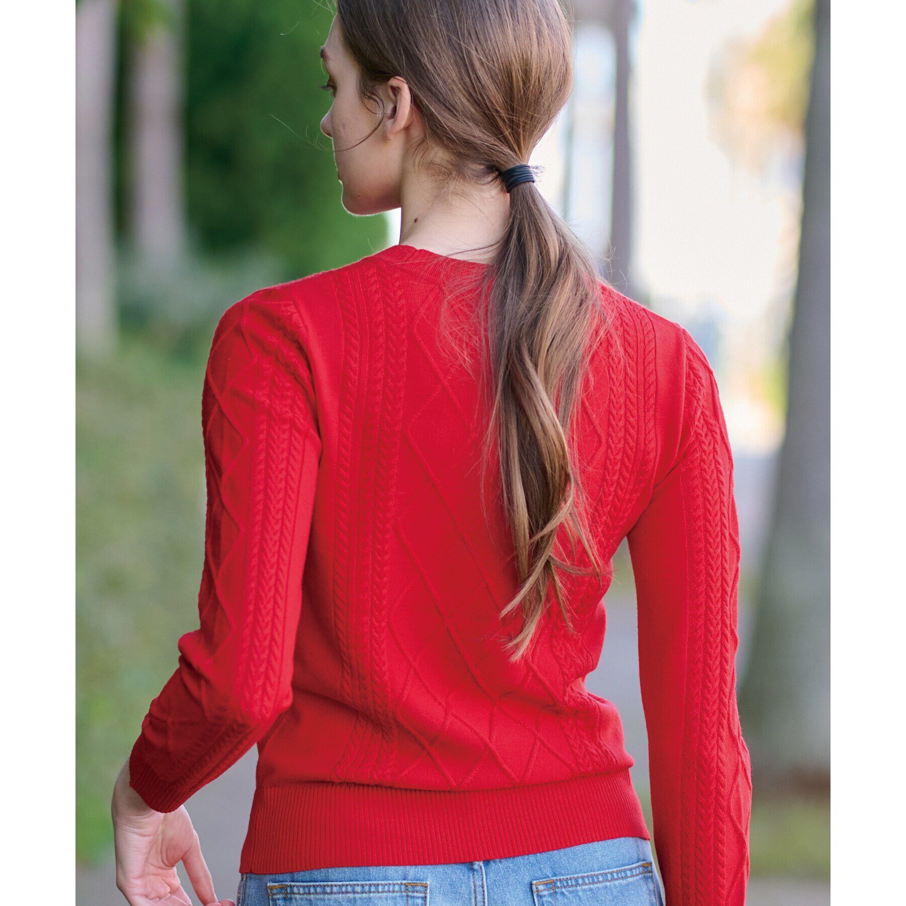 DRESSTERIOR「ファインウールケーブルニット」|ニット・セーター|