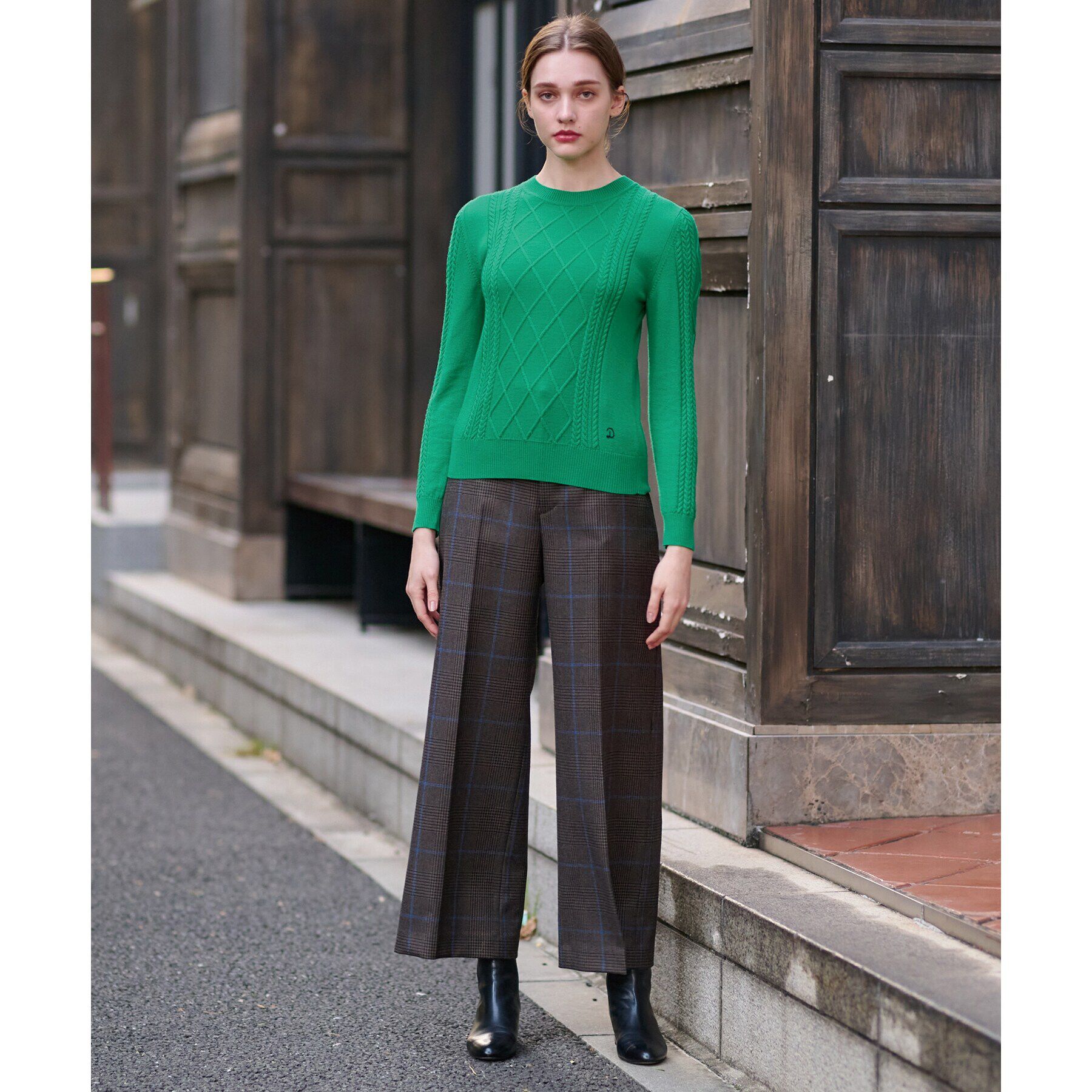 DRESSTERIOR「ファインウールケーブルニット」|ニット・セーター|