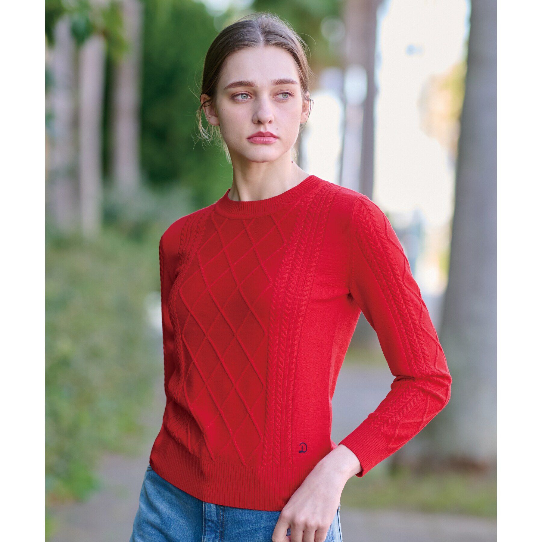 DRESSTERIOR「ファインウールケーブルニット」|ニット・セーター|