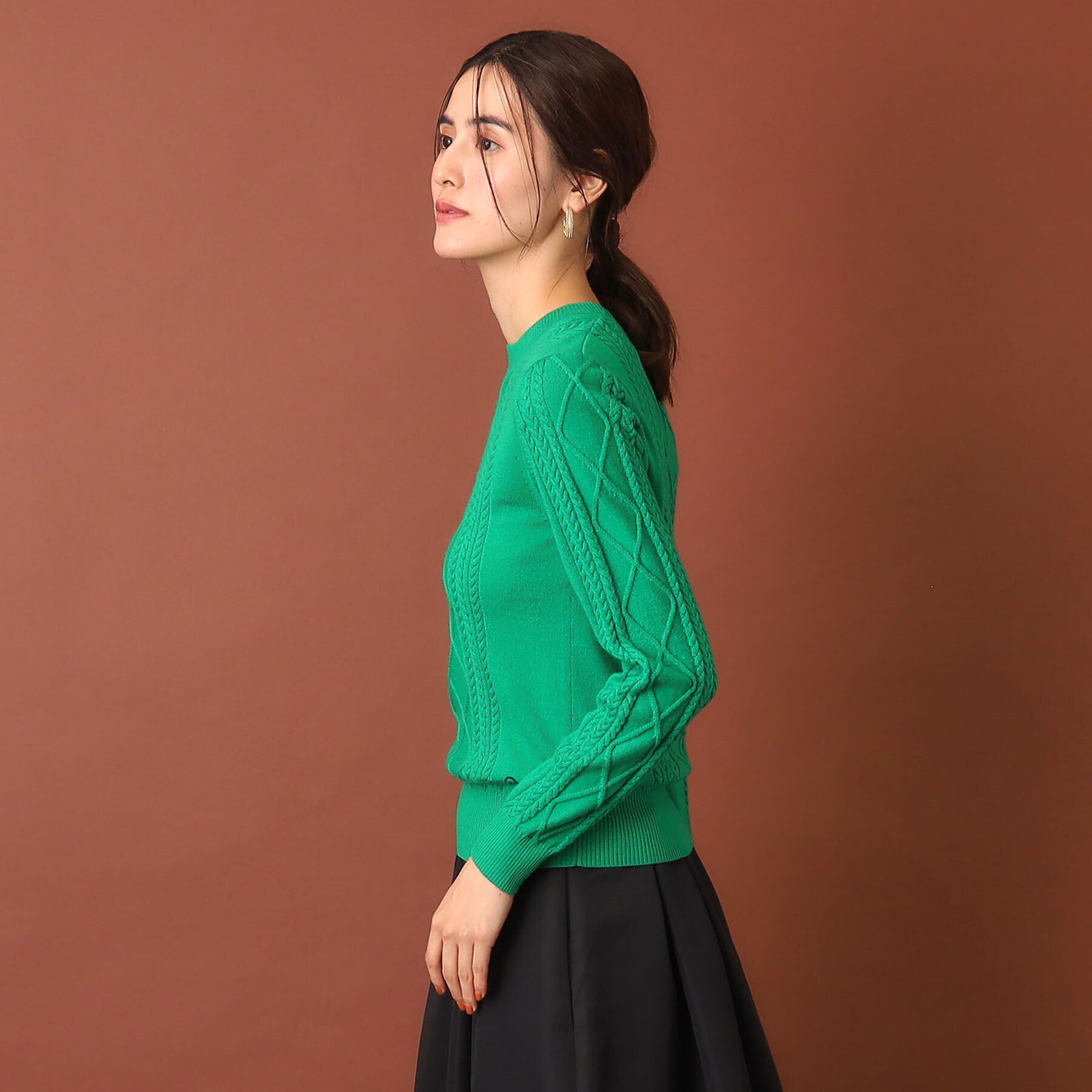 DRESSTERIOR「ファインウールケーブルニット」|ニット・セーター|