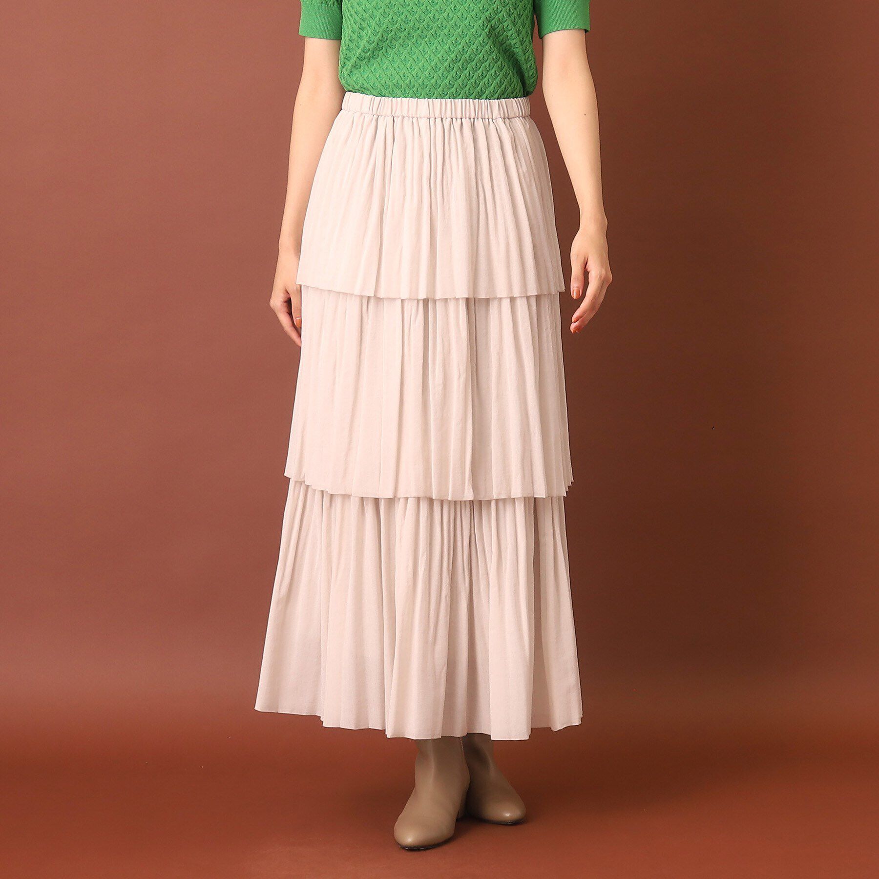 DRESSTERIOR「プリーツティアードスカート」|スカート|