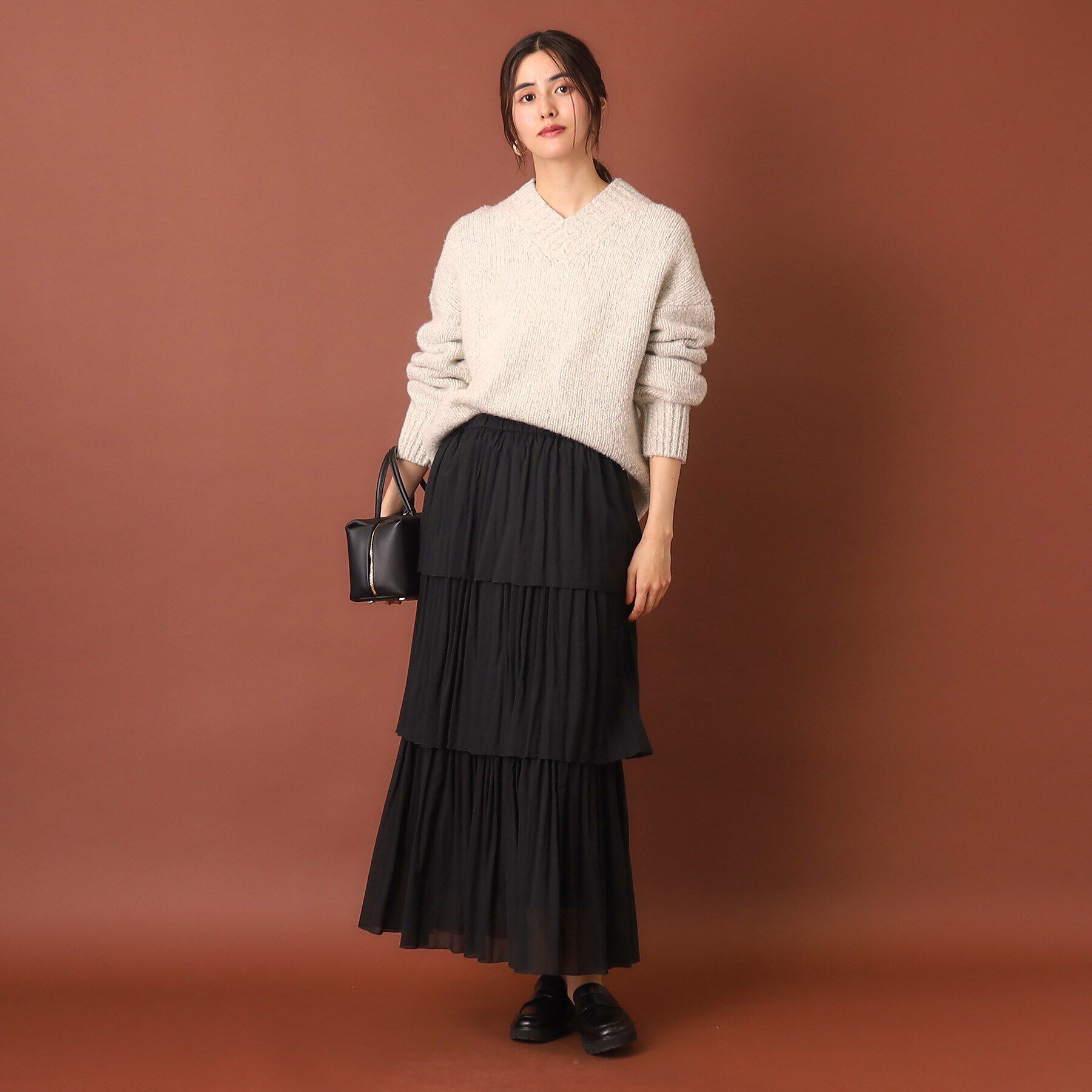 DRESSTERIOR「プリーツティアードスカート」|スカート|