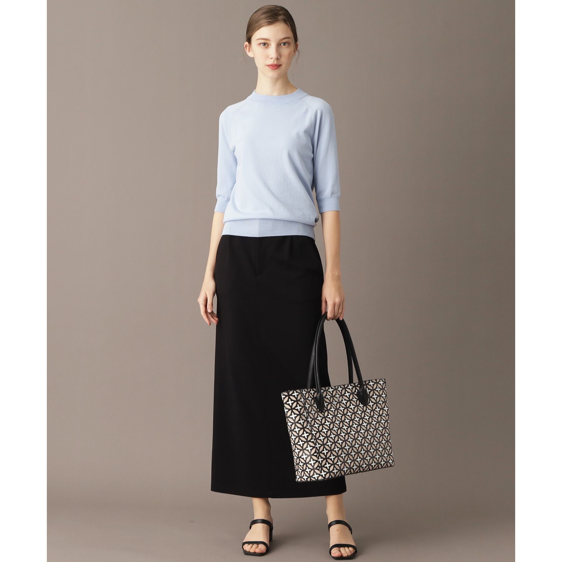 DRESSTERIOR「【定番/洗える】コットンシルク混ハーフスリーブ」|ニット・セーター|