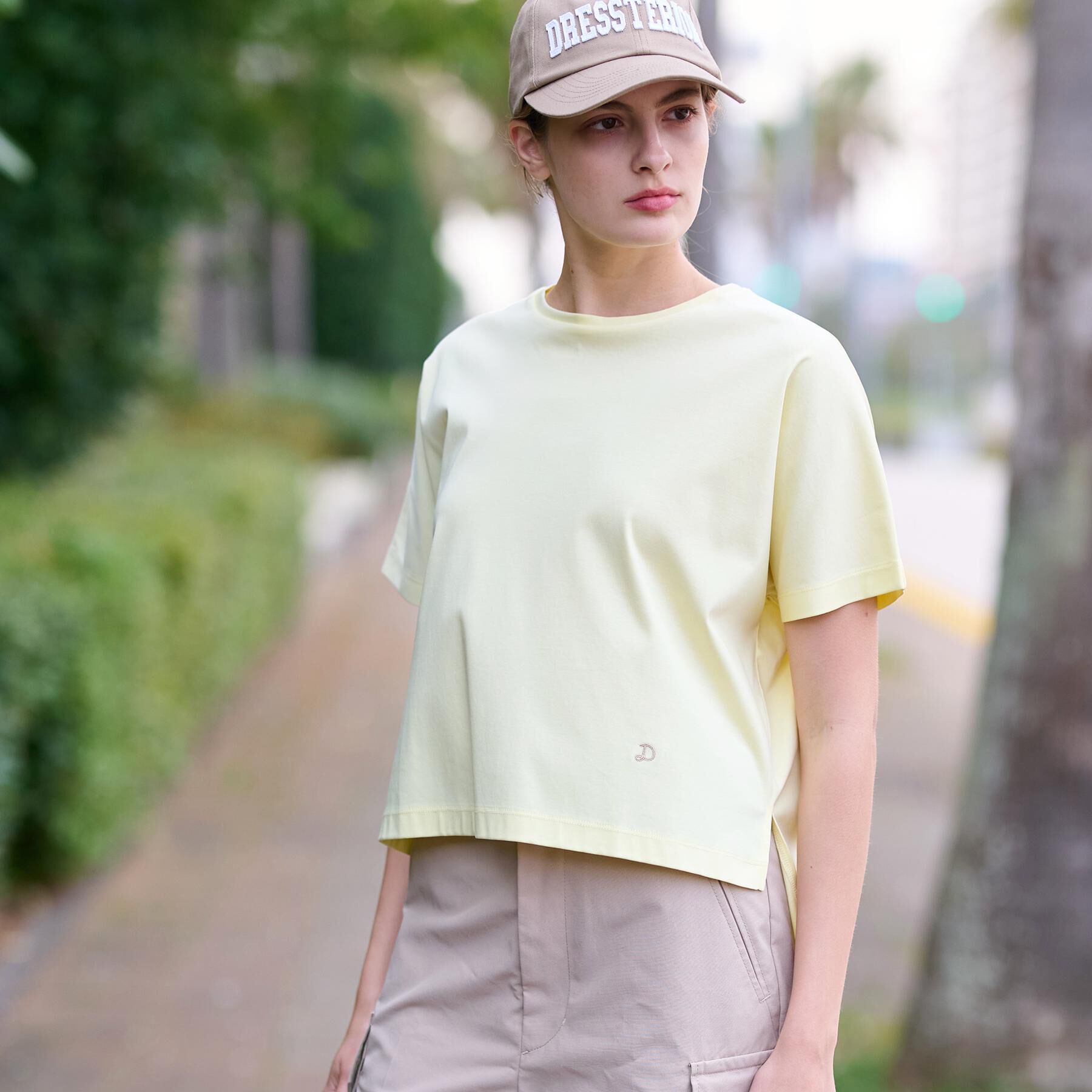 DRESSTERIOR「【接触冷感/抗菌防臭/消臭】アイスクリアコットンドルマンT」|Tシャツ・カットソー|