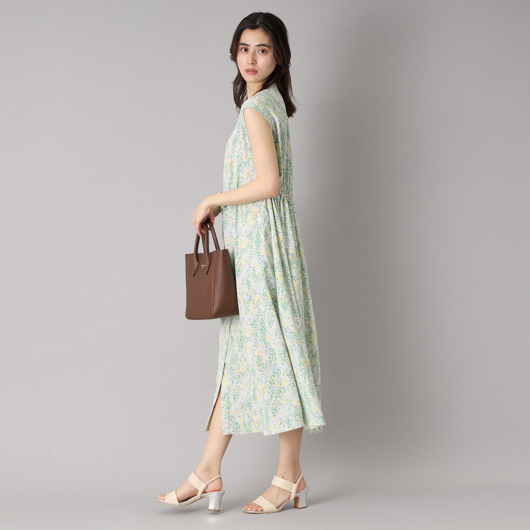 DRESSTERIOR「【ポケット付き/花柄】フラワープリントフレンチスリーブワンピ」|ワンピース|