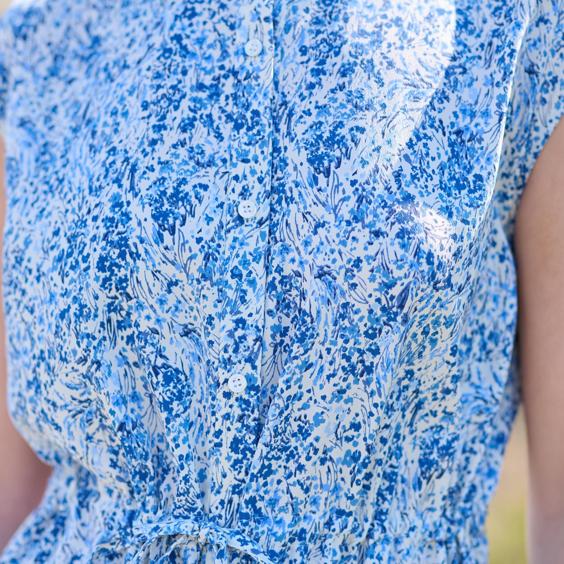 DRESSTERIOR「【ポケット付き/花柄】フラワープリントフレンチスリーブワンピ」|ワンピース|