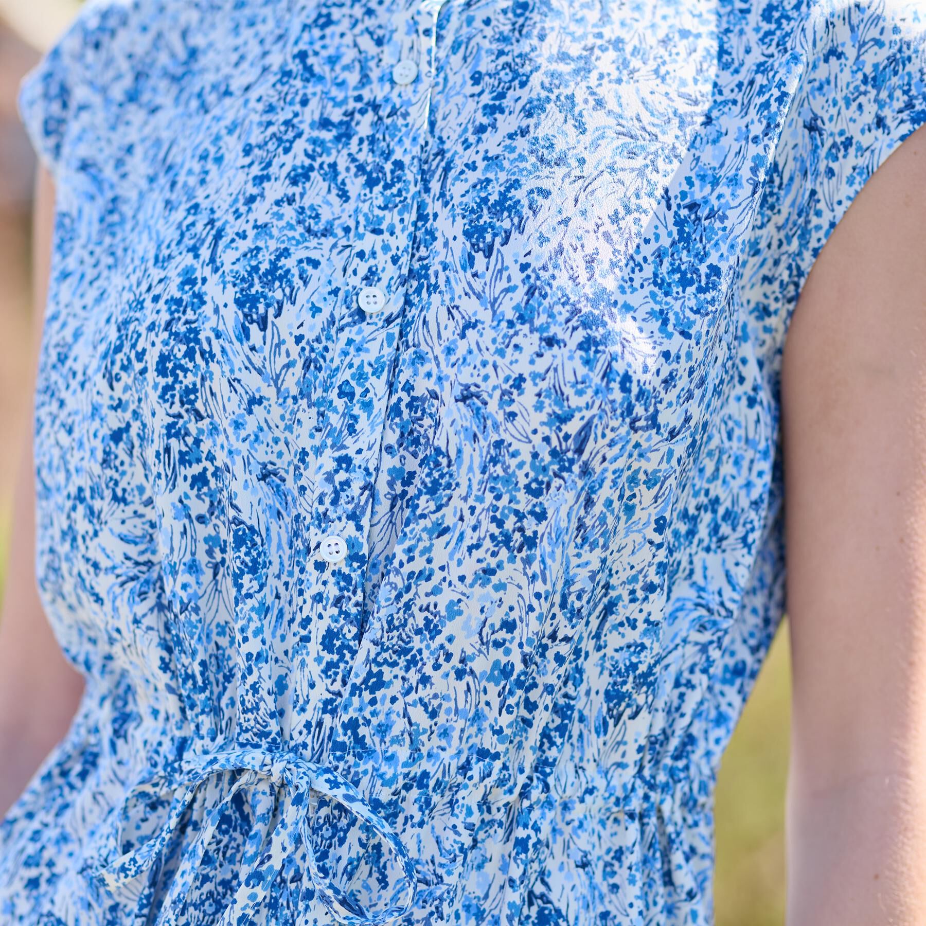 DRESSTERIOR「【ポケット付き/花柄】フラワープリントフレンチスリーブワンピ」|ワンピース|