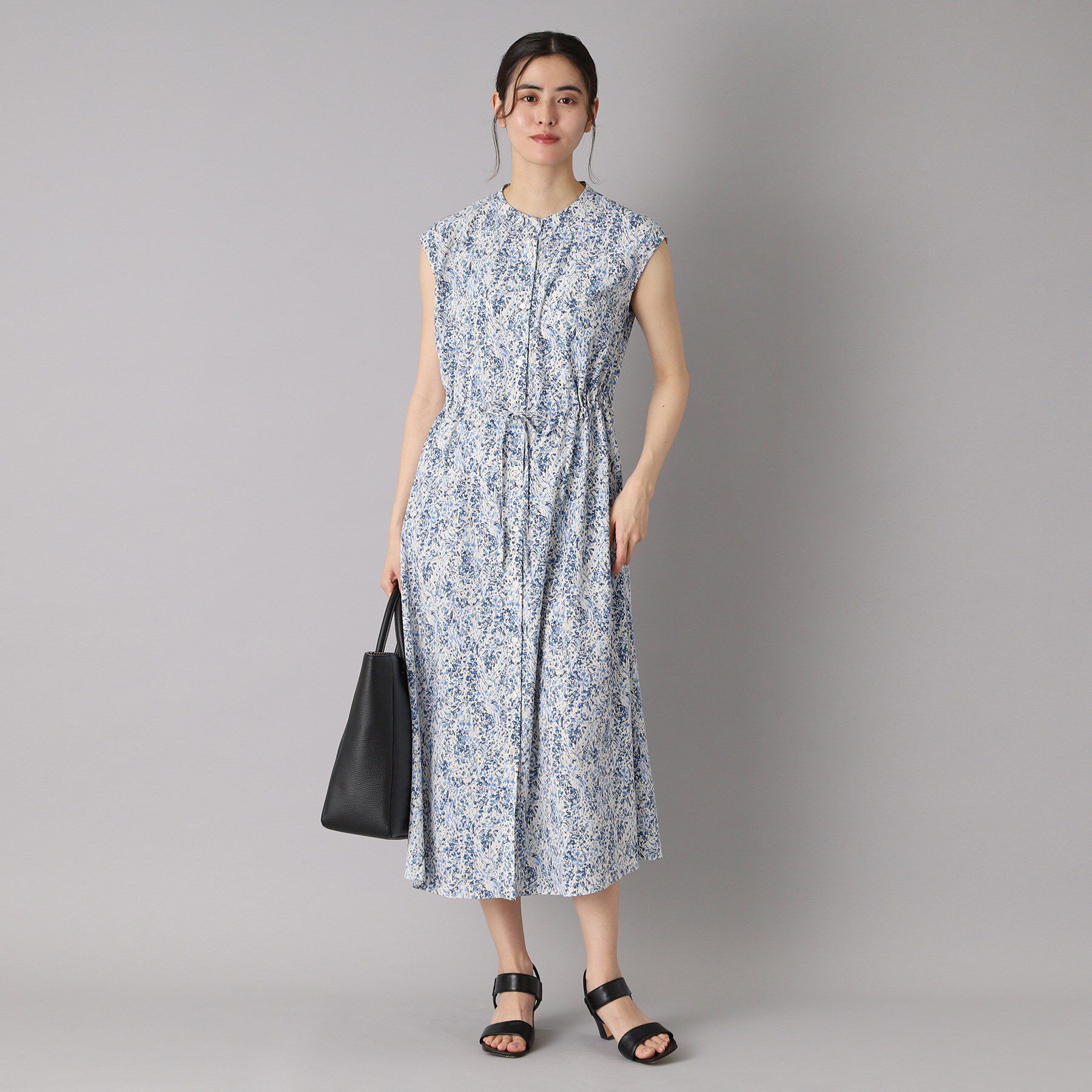 DRESSTERIOR「【ポケット付き/花柄】フラワープリントフレンチスリーブワンピ」|ワンピース|