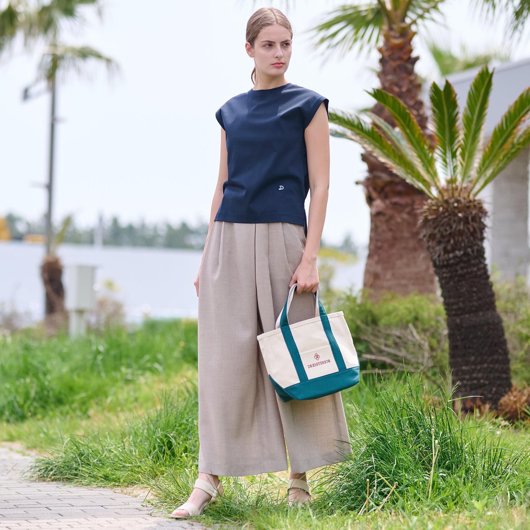 DRESSTERIOR「【接触冷感/抗菌防臭/消臭】アイスクリアコットンフレンチ」|Tシャツ・カットソー|