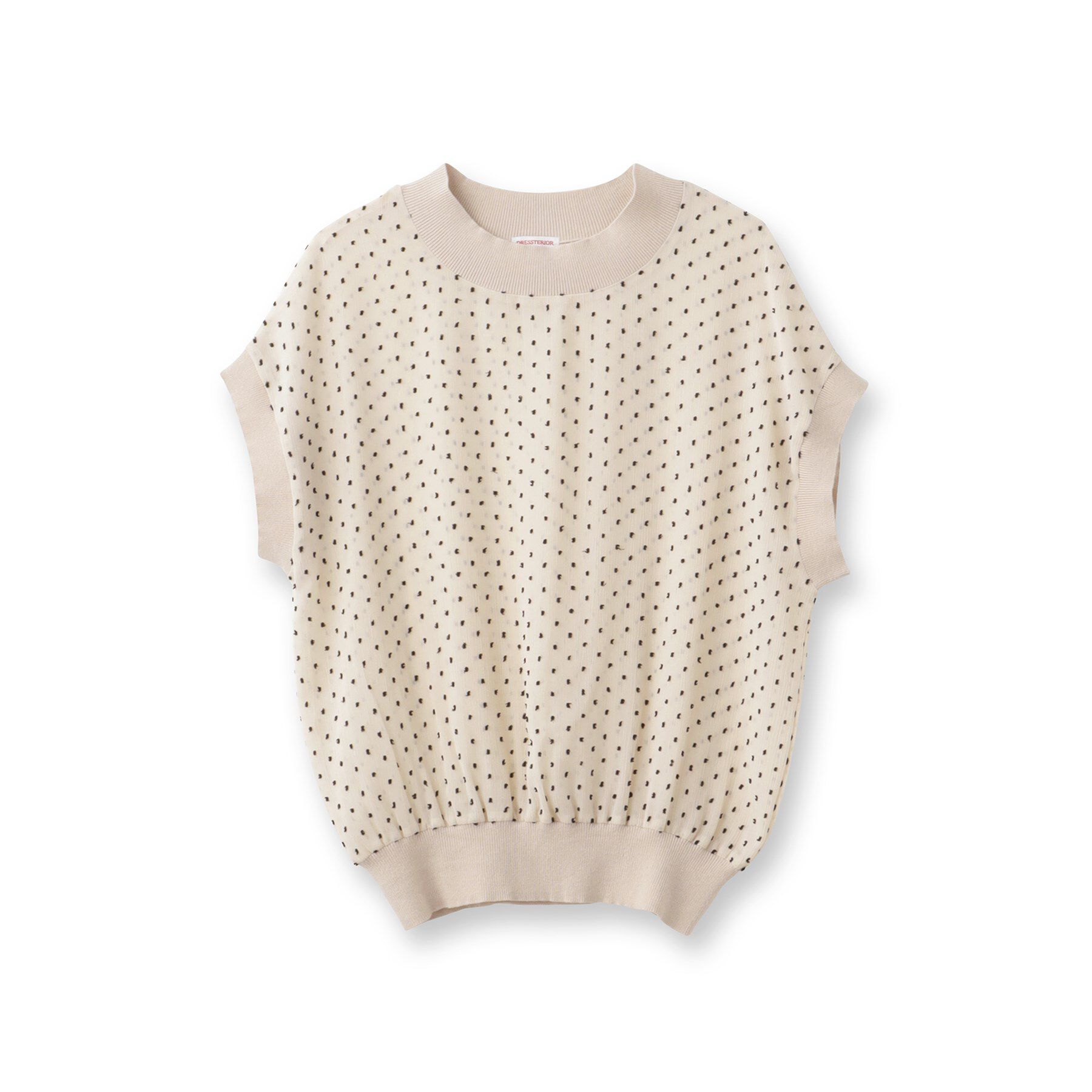 DRESSTERIOR「【シアーシャツ/清涼感】ドットジャカードプルオーバーブラウス」|シャツ・ブラウス|