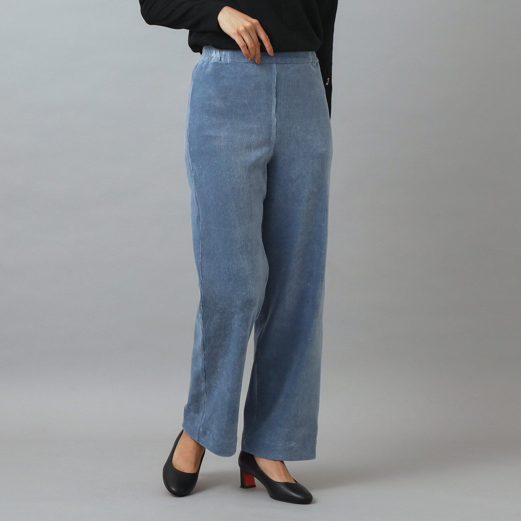 DRESSTERIOR「コーデュロイイージーワイドパンツ」|その他|ブルー(091)