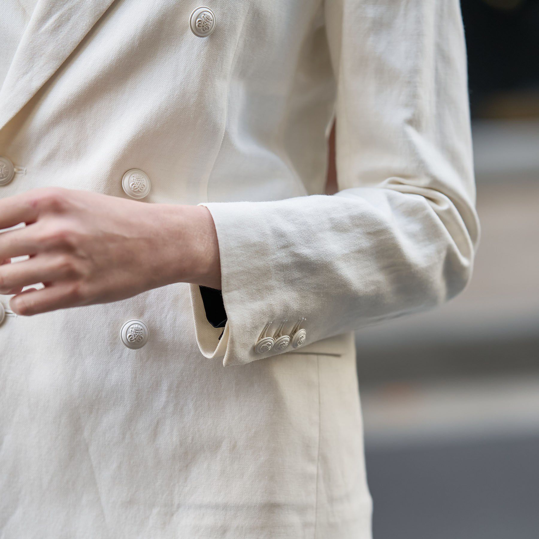 DRESSTERIOR「リネンブレンドWブレストジャケット」|テーラードジャケット|